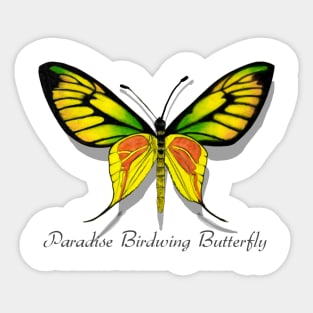 Paradise Birdwing Butterfly Labeled Sticker